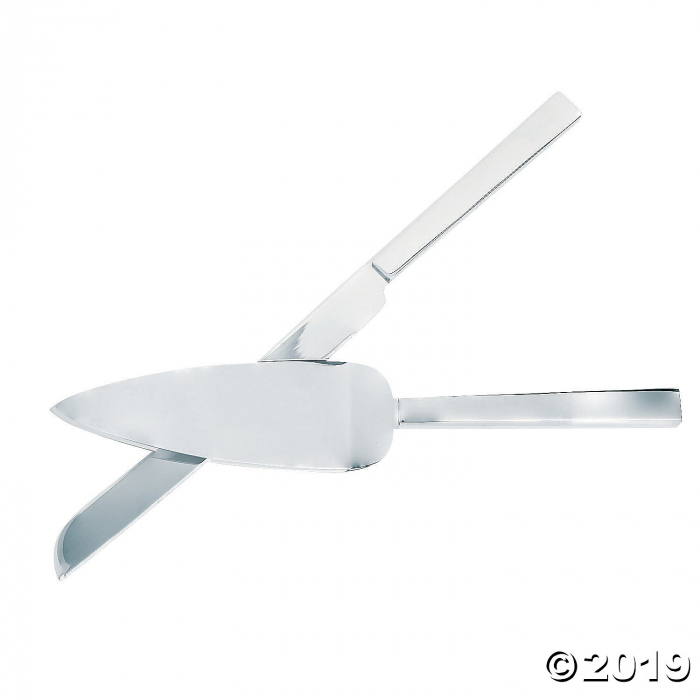 Square Handle Wedding Cake Knife & Server Set (1 Set(s))