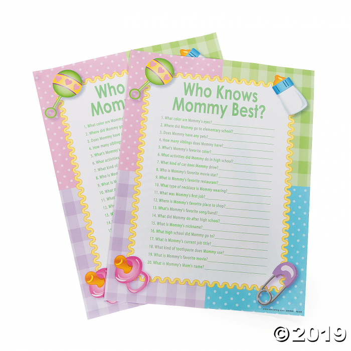 Who Knows Mommy Best Baby Shower Game (144 Piece(s))