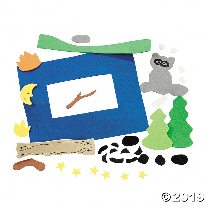 Camp Raccoon Picture Frame Magnet Craft Kit (Makes 12)