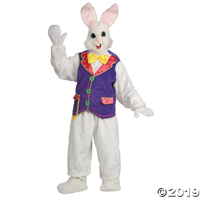 Adult's Deluxe Bunny Mascot Costume With Vest - Standard (1 Piece(s))