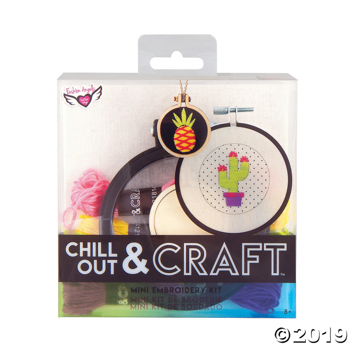 Fashion Angels® Chill Out & Craft Mini Embroidery Kit (Makes 1)