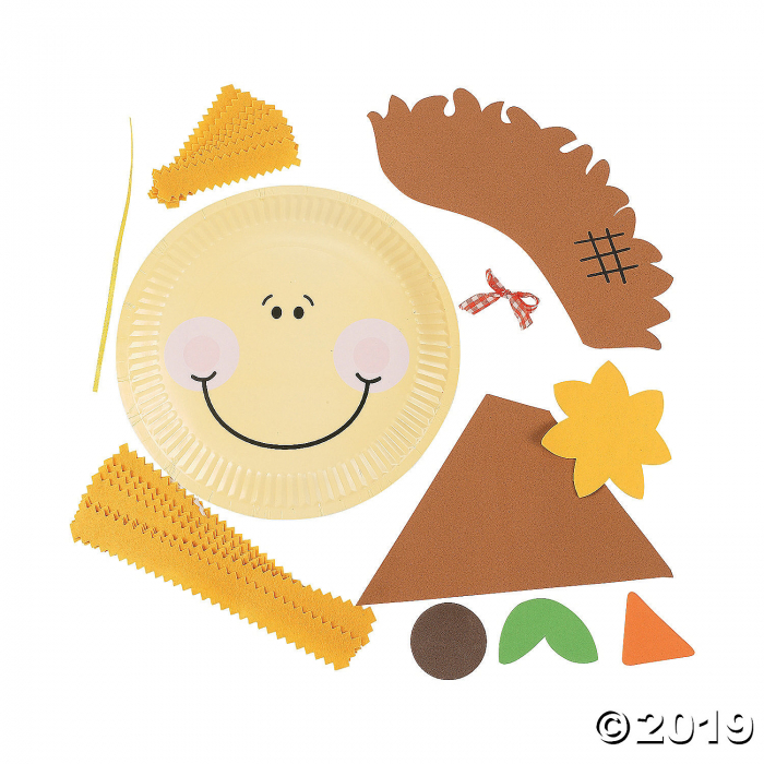 Paper Plate Scarecrow Craft Kit (Makes 12)