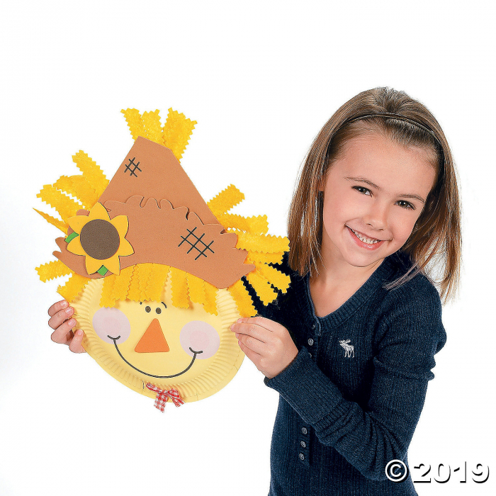 Paper Plate Scarecrow Craft Kit (Makes 12)