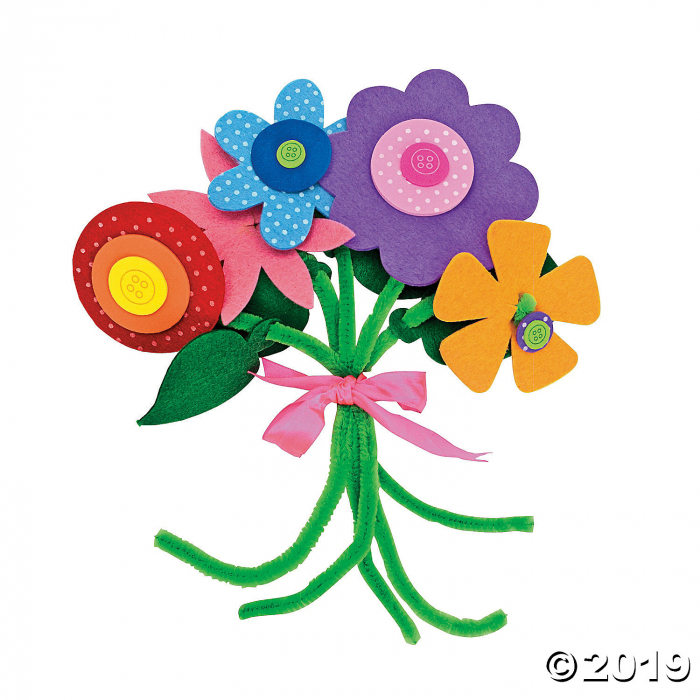 Self-Adhesive Flower Bouquet Craft Kit (Makes 12)