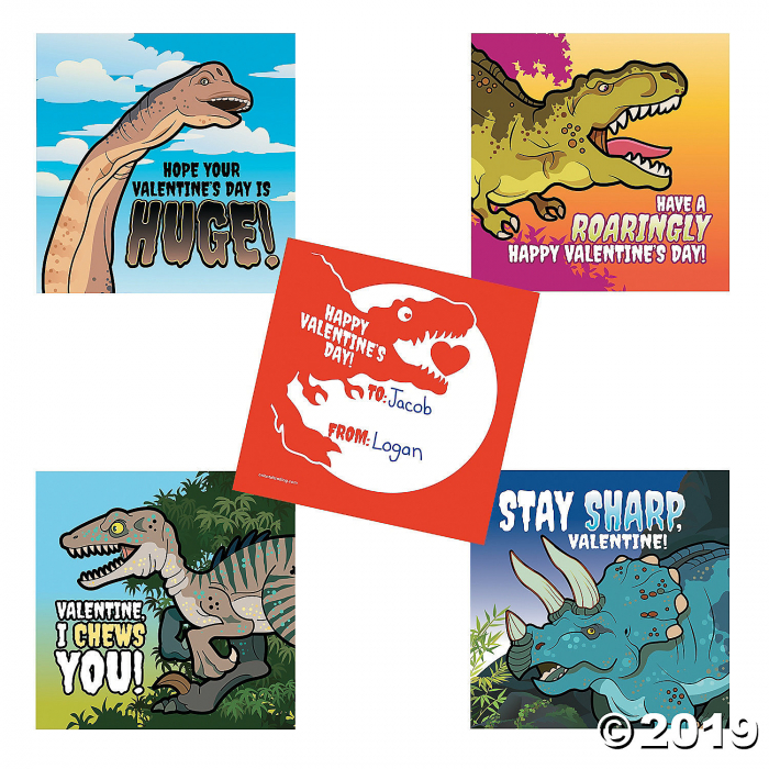 Dinosaur Valentine's Day Sticker Sheets (8 Piece(s))