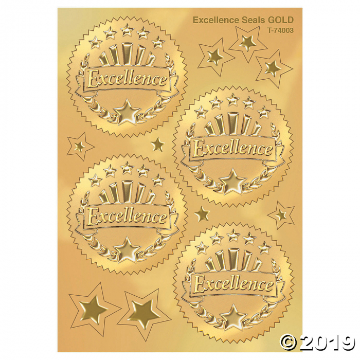 (6 Pk) Award Seal Excellence Gold (6 Piece(s))