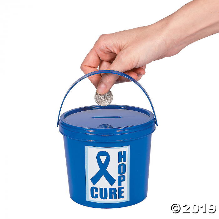 Blue Awareness Ribbon Donation Buckets (Per Dozen)