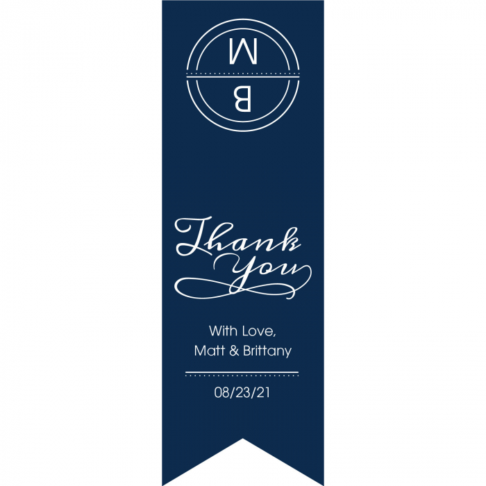 White Treat Bags with Personalized Thank You Favor Stickers (Per Dozen)