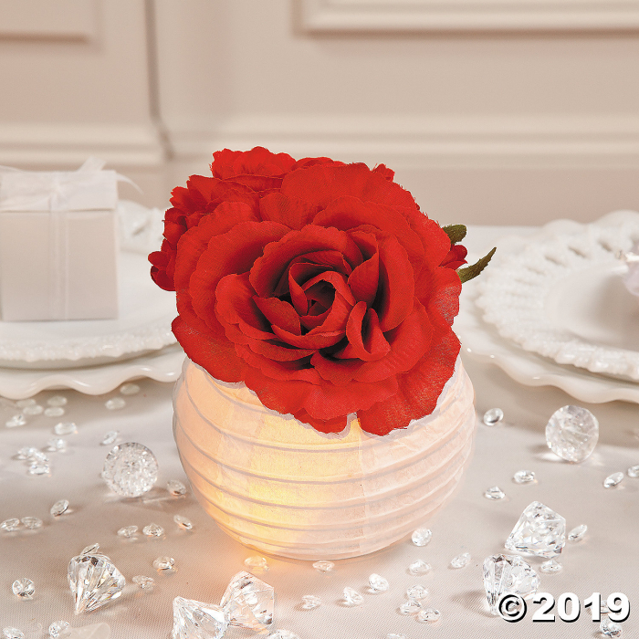 Mini White Hanging Paper Lanterns (Per Dozen)