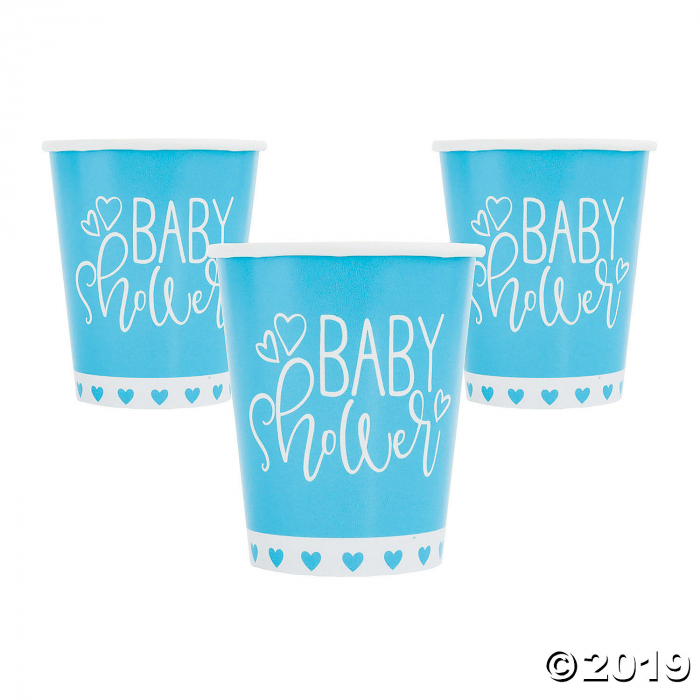 Blue Hearts Baby Shower Paper Cups (8 Piece(s))