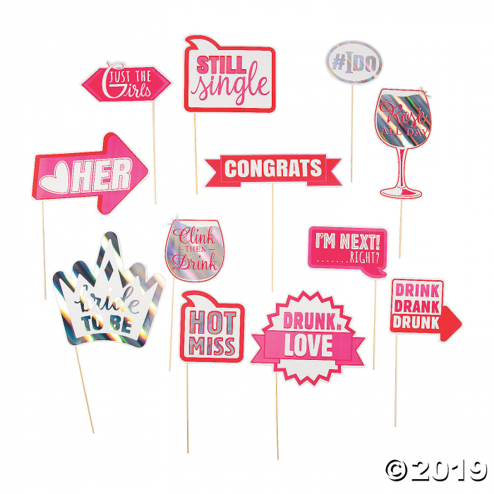 Bachelorette Party Photo Stick Props (Per Dozen)