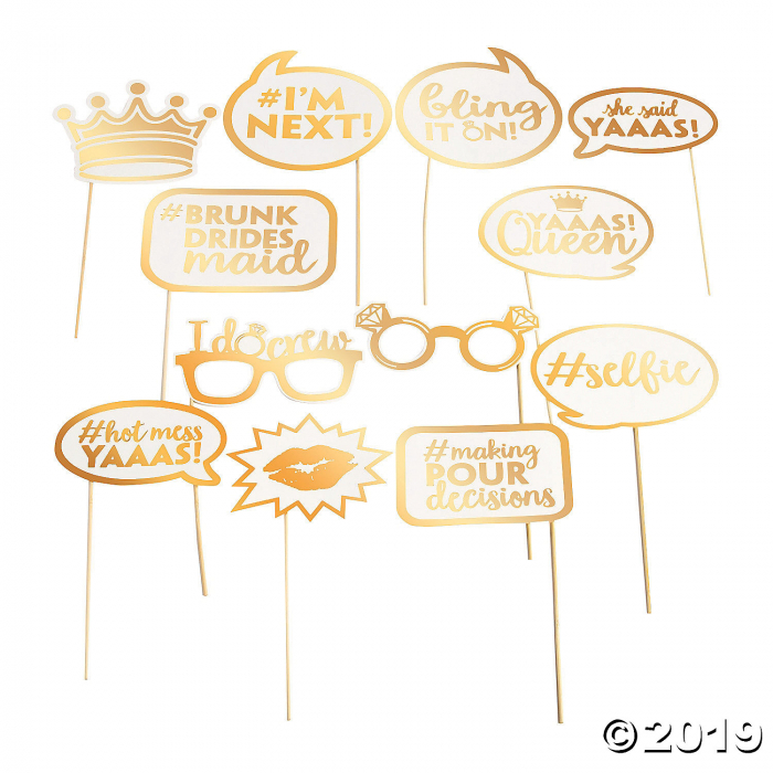 She Said Yaaas Photo Booth Stick Props (Per Dozen)