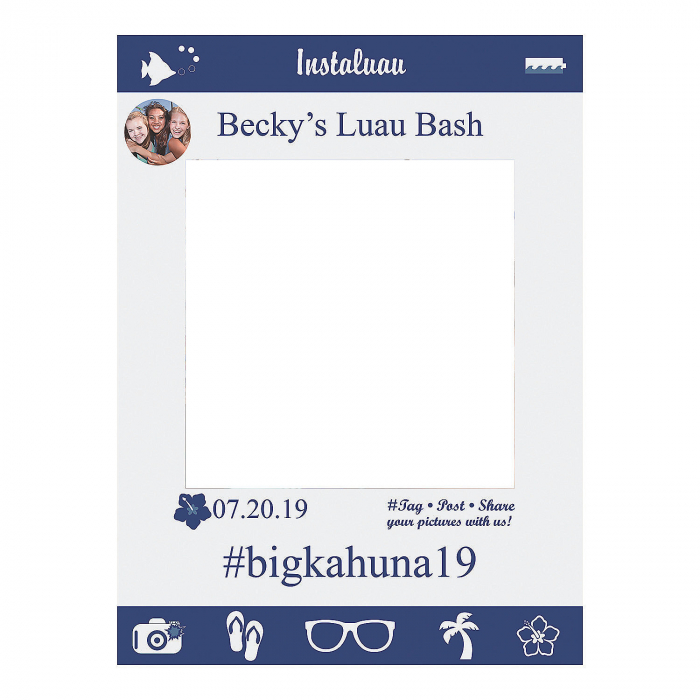 Custom Photo Instaframe Luau Photo Booth Cutout (1 Piece(s))