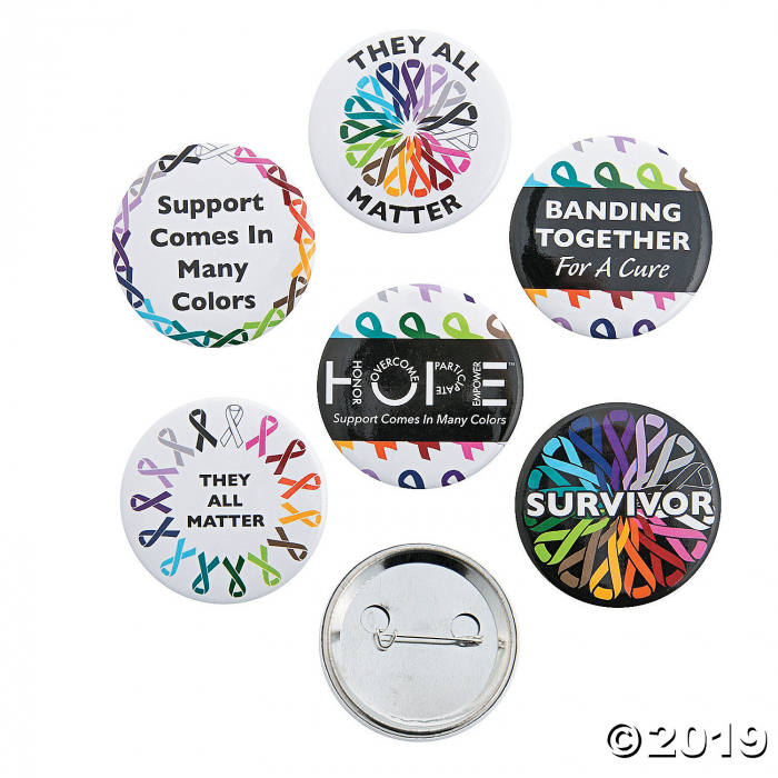 Awareness Ribbons Buttons (Per Dozen)