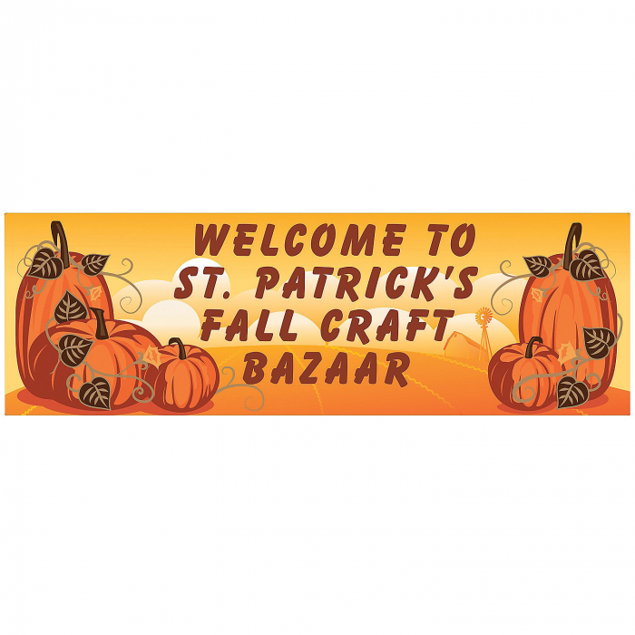 Personalized Medium Fall Vinyl Banner (1 Piece(s))