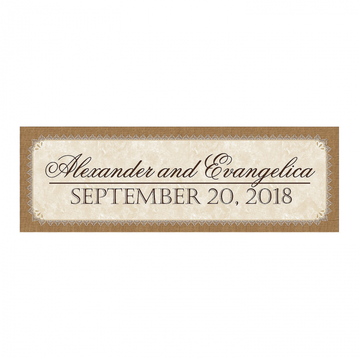 Personalized Medium Rustic Wedding Vinyl Banner (1 Piece(s))