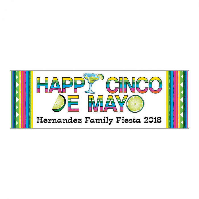Personalized Medium Happy Cinco De Mayo Vinyl Banner (0 Piece(s))