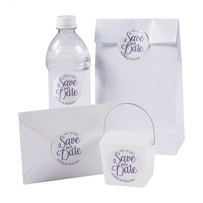 Personalized Save the Date Favor Stickers (144 Piece(s))
