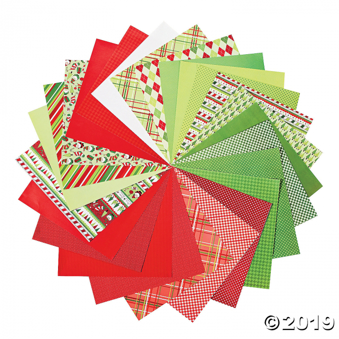 Bright Christmas Scrapbook Paper Pack (100 Sheet(s))