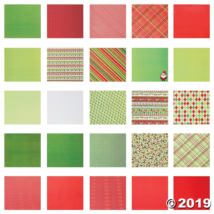 Bright Christmas Scrapbook Paper Pack (100 Sheet(s))