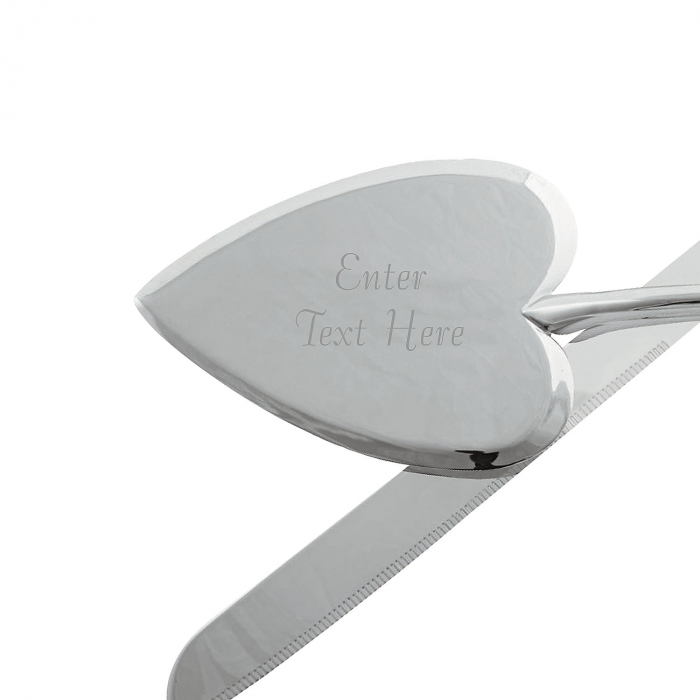 Personalized Heart-Shaped Wedding Cake Server Set (1 Set(s))