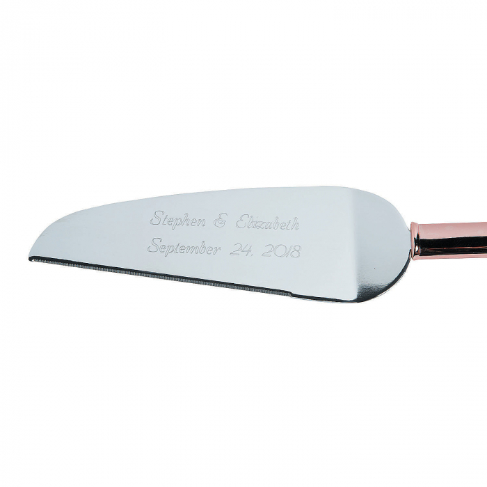 Personalized Rose Gold Cake Serving Set (1 Set(s))