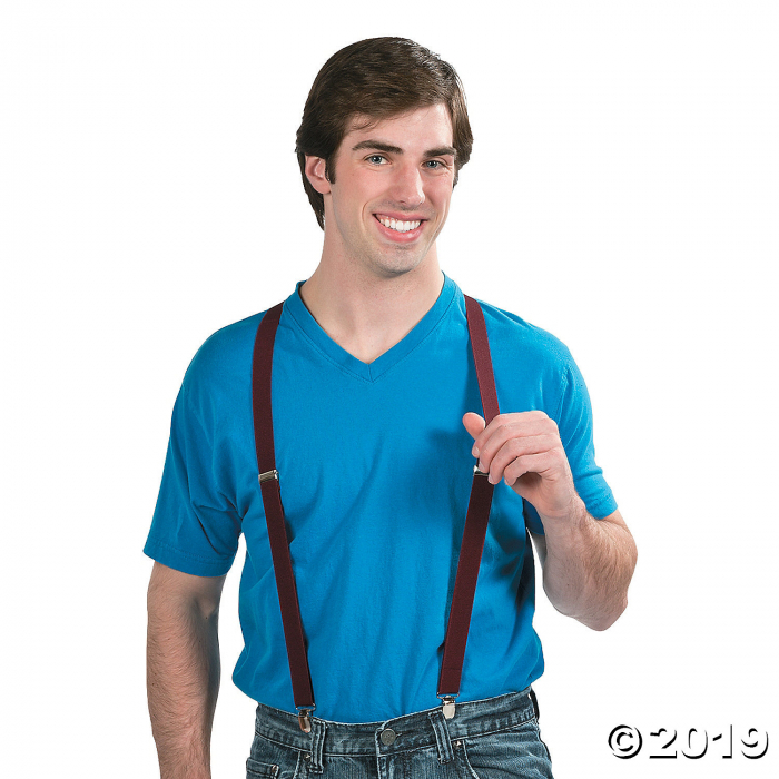 Burgundy Team Spirit Suspenders (1 Piece(s))