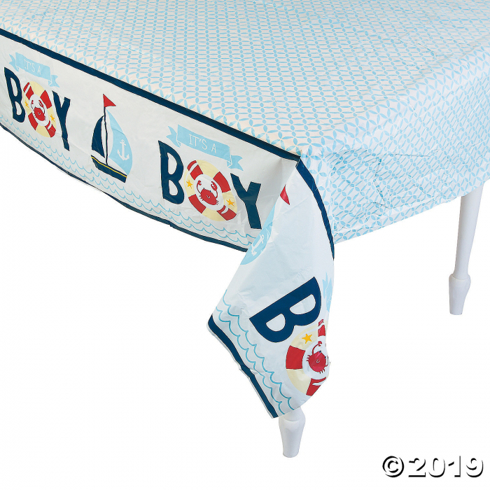 Nautical Baby Shower Plastic Tablecloth (1 Piece(s))