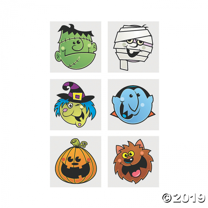Boo Bunch Halloween Tattoos (72 Piece(s))