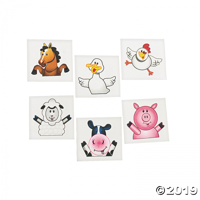 Farm Party Tattoos (72 Piece(s))