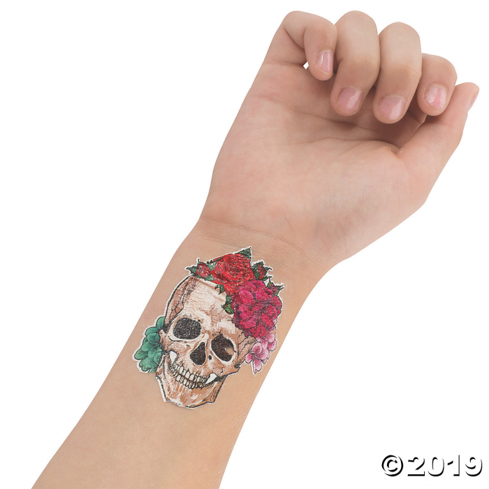 Spooky Floral Temporary Tattoos (72 Piece(s))