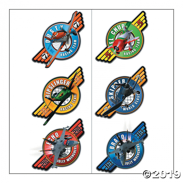 Colorful Disney Planes Tattoos - 12 Pc. (2 Sheet(s))