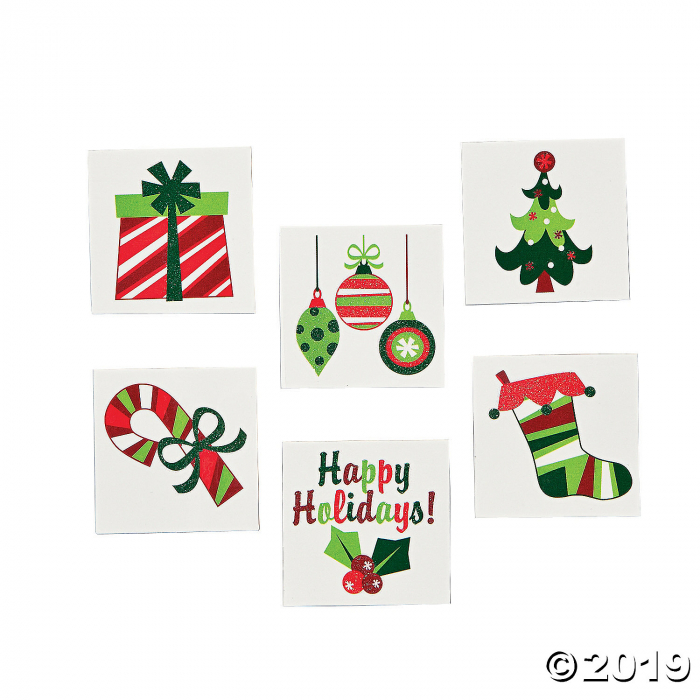 Fun Christmas Glitter Tattoos (72 Piece(s))