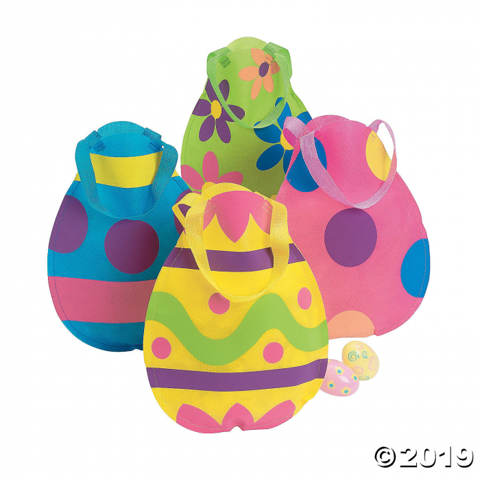 Medium Egg-Cellent Easter Egg Tote Bags (Per Dozen)