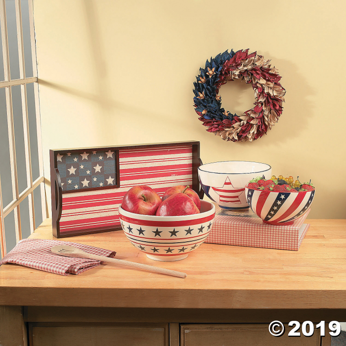 American Flag Floral Wreath