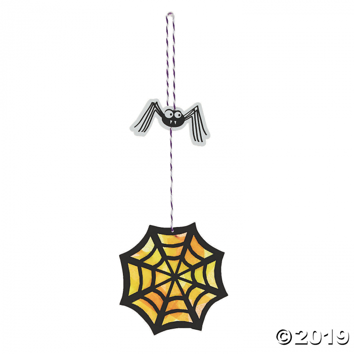 Hanging Spider & Web Tissue Paper Craft Kit (Makes 12)