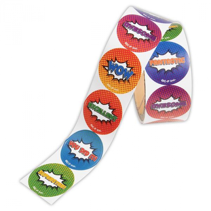 Superhero Stickers (100 per roll)