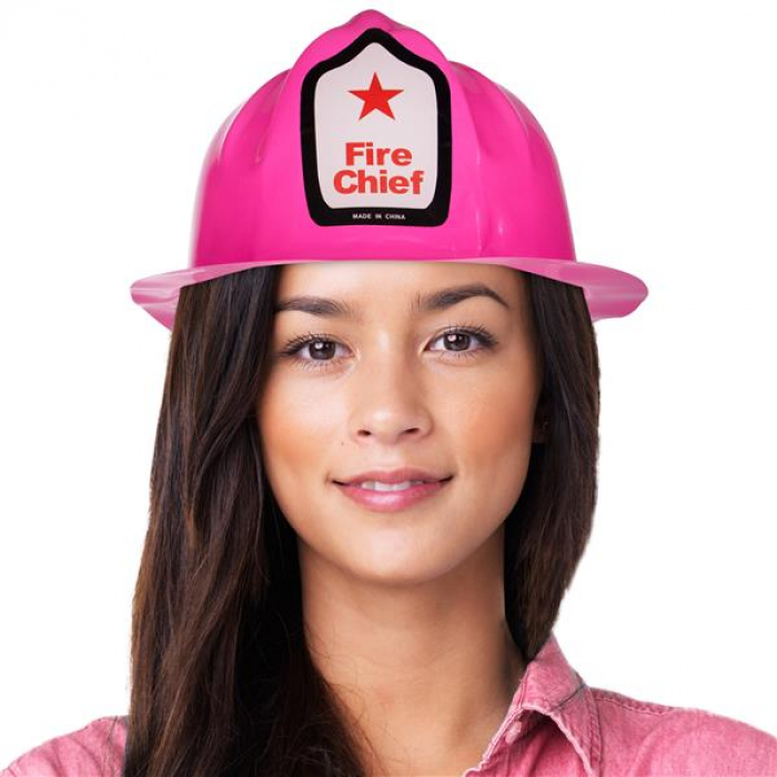 Pink Plastic Fire Helmets (Per 12 pack)