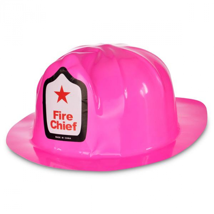 Pink Plastic Fire Helmets (Per 12 pack)