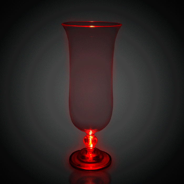 LED Hurricane 16 oz Glass