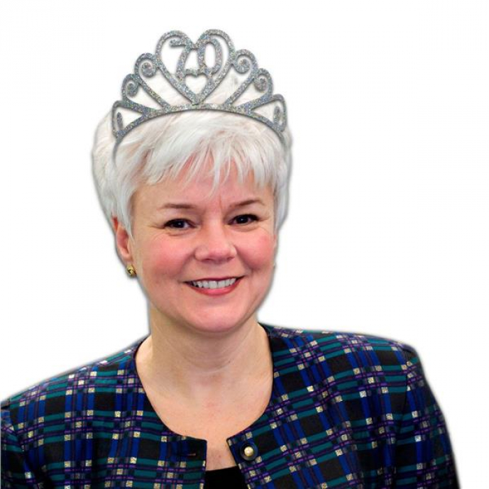 Glitter Heart 70 Birthday Tiara