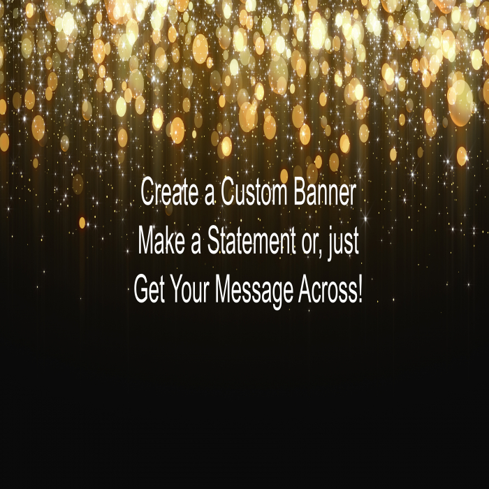 Golden Celebration Custom Banner - 12 x 24