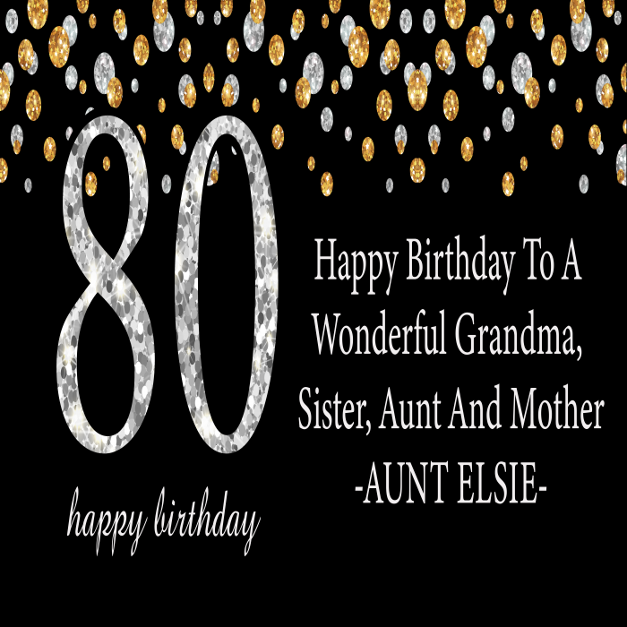 Sparkling 80th Birthday Custom Banner - 12 x 24