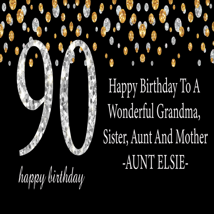 Sparkling 90th Birthday Custom Banner - 12 x 24