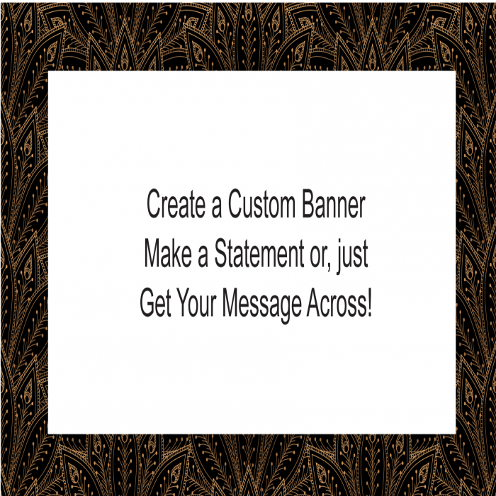 Deco Feathers Custom Banner - 12 x 24