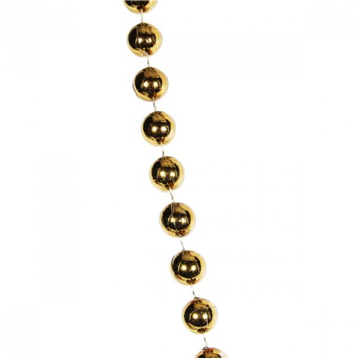 Gold 33" 12mm Bead Necklaces (Per 12 pack)