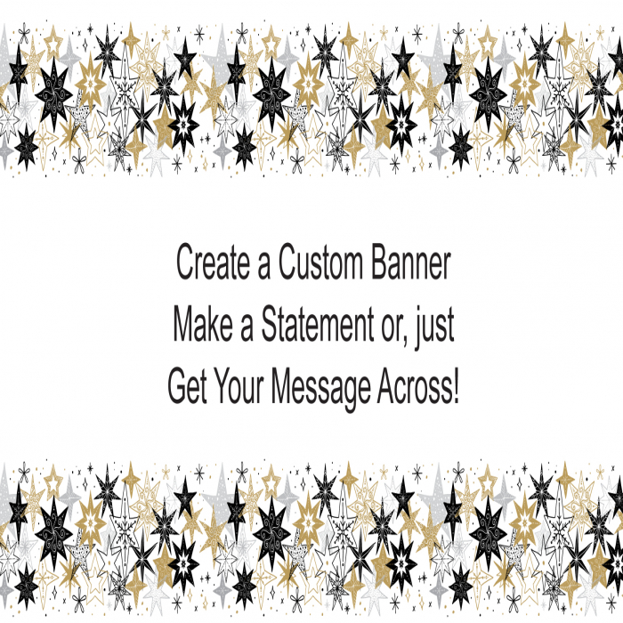Retro Stars Custom Banner - 36 x 72