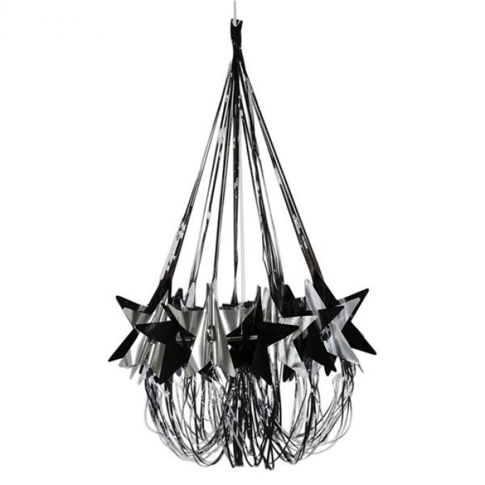 Silver & Black Star Chandelier
