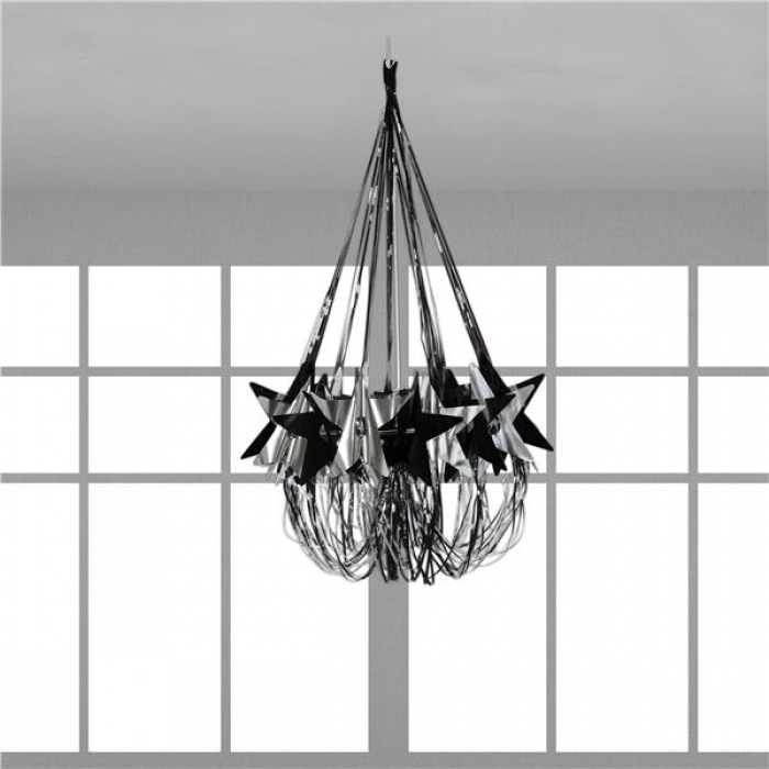 Silver & Black Star Chandelier