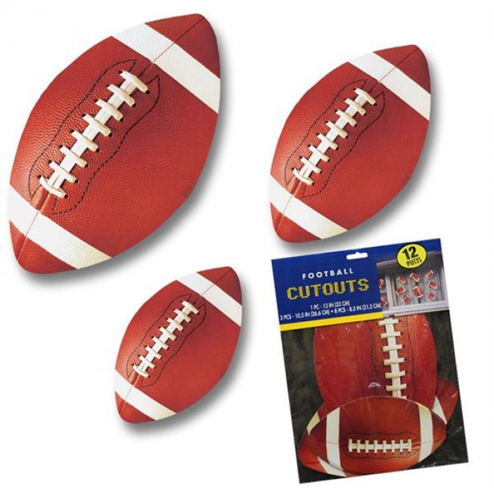 Football Cutouts Value Pack (Per 12 pack)